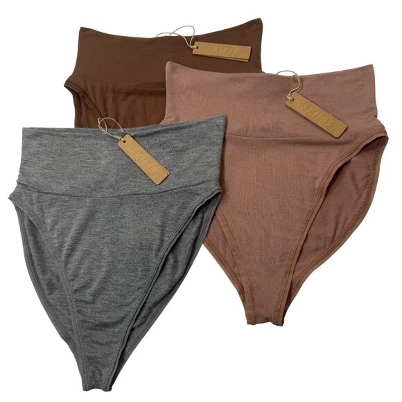 SKIMS Sleep Brief Lot of 3 Heather Gray Sienna Jasper XS - Picture 1 of 13